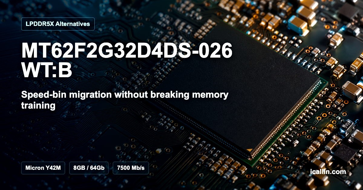 MT62F2G32D4DS-026 WT:B Alternatives: LPDDR5X Migration Guide