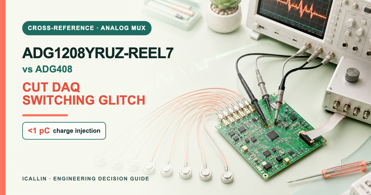 ADG1208YRUZ-REEL7 vs ADG408: Cut DAQ Switching Glitch